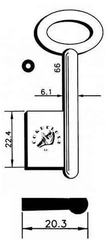 1G (CV) JMA ARMARIO LATON LLAVE