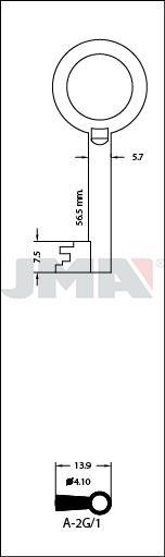 A2G/1 JMA DENTADA LLAVE