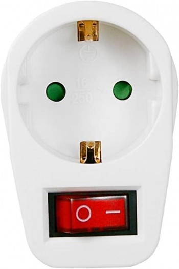 ADAPTADOR SIMPLE SCHUKO C/INTERRUTOR