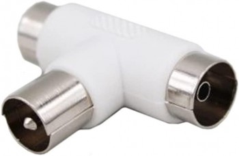 ADAPTADOR TV 1 MACHO 2 HEMBRAS (PLAS)