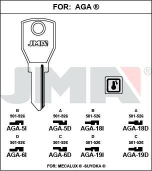 AGA19I JMA B ACERO LLAVE