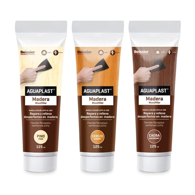 AGUAPLAST MADERA CAOBA TUBO 125ML.