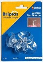 VENTOSA CON GANCHO PEQ. BLISTER 4US.