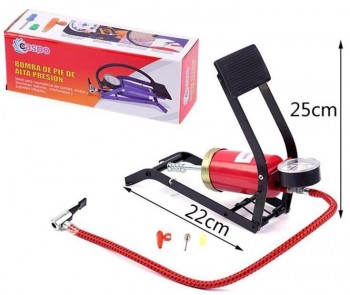 BOMBA INFLAR C/MANOMETRO PEDAL  01568