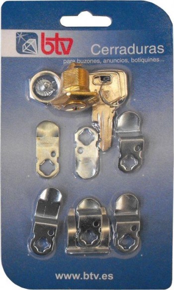 (AGOTADO) BTV KIT CERRADURA Nº 2 ORO CARTERO 60014