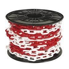 CADENA PLAST. 6MM ROJA/BLANCA 25m. RD80741