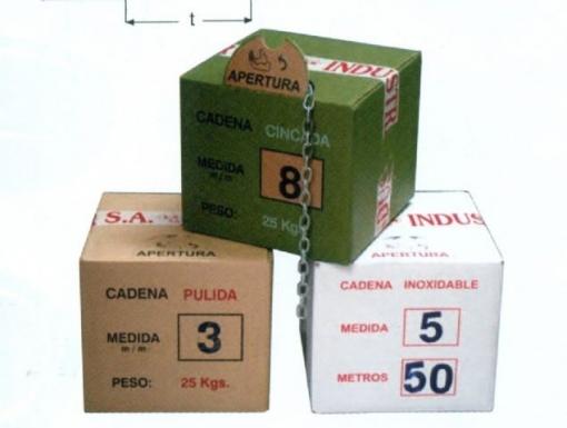 CADENA ZINC.   7,0MM. C/25K.CAJA 27M.