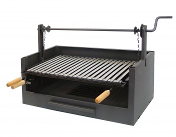 CAJON C/ELEVADOR+PARRILLA INOX 61X40X33 71518