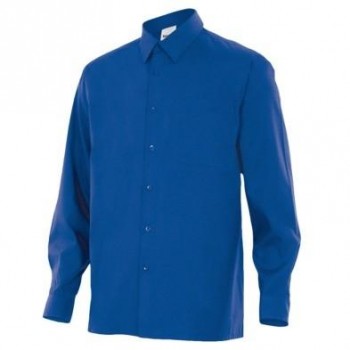 CAMISA MANGA LARGA 1 BOL. AZULINA T L