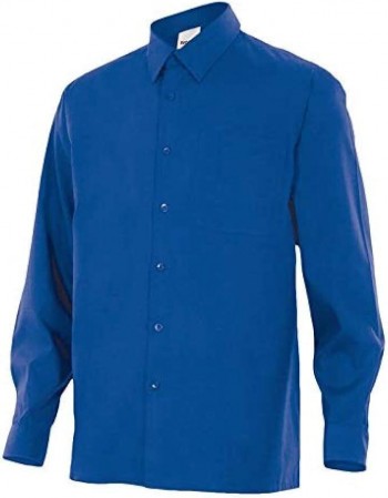 CAMISA MANGA LARGA 1 BOL. AZULINA T M