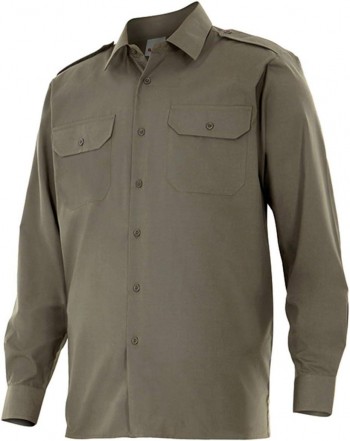 CAMISA UNIFORME MANGA LARGA VERDE CAZA   T/   M