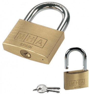 CANDADO LATON MHA ARCO NORMAL  50MM.   (6)
