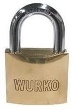 CANDADO LATON WURKO ARCO NORMAL  60MM.   (6)