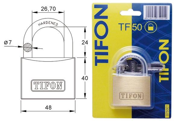 CANDADO TIFON 20 A/N -BLISTER-