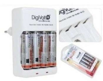 CARGADOR PILAS DIGIVOLT QC1400 + 4 PILAS R6