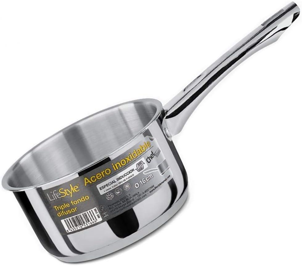 CAZO CHEFF INOX 0,6 INDUCC. 16 CM.  3166