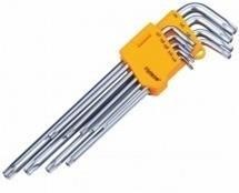 LLAVES TORX J. 9U. T10 - T50  EXTRA LARGAS FERRO 00798