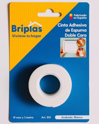 CINTA ADHESIVA 2 CARAS 19 MM 1 M. C501
