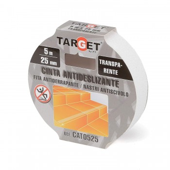 CINTA ANTIDESL TARGET 5MX25MM. TRANSP