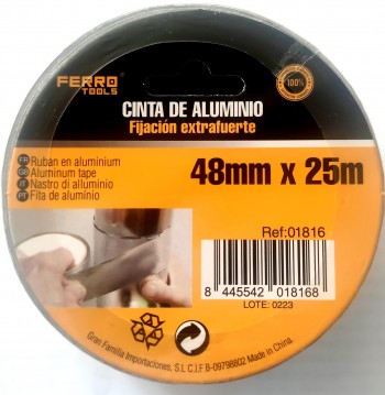 CINTA ALUMINIO ADHESIVA 48MM.X25M.01816