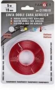 CINTA  ADHESIVA 2 CARAS 5M. X 19MM. TARGET