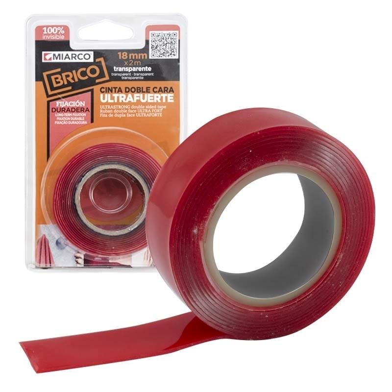 CINTA ADHESIVA 2 CARAS  EX/FUERTE 18MM X 2M. MIARCO