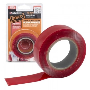 CINTA ADHESIVA 2 CARAS  EX/FUERTE 18MM X 2M. MIARCO