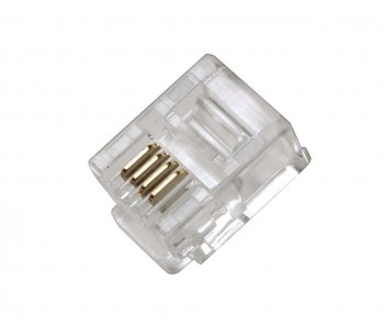 CONECTOR MODULAR TELEFONO 6P4C (100U.)