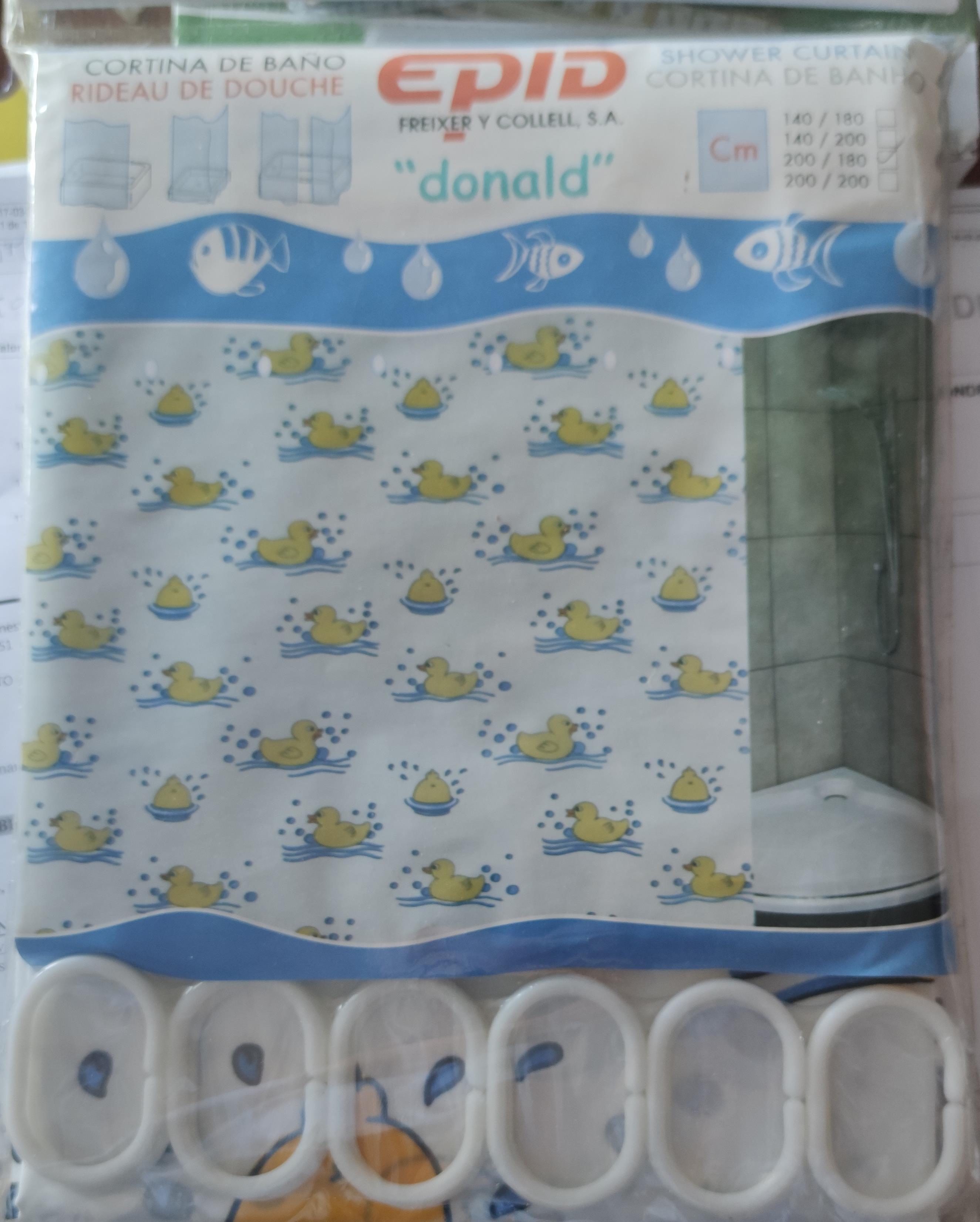 CORTINA DE BAÑO DONALD 200X180