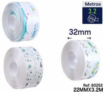 CUBRE JUNTAS FIXIT 32MMX3,2M. CON DIBUJO 80252