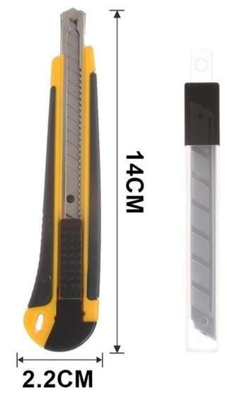CUTTER MANGO GOMA 9 MM + 5 HOJAS FERRO 03541