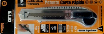 CUTTER FERRO HOJA 18MM. CON 5 HOJAS 6803433