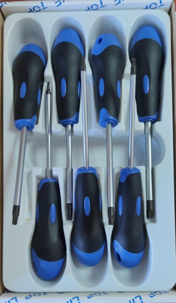 DESTORNILLADORES TORX DE SEGUR. JGO. 7 U.  250050