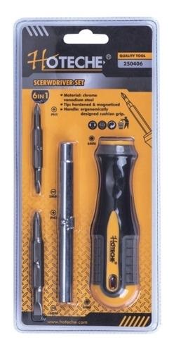 HOTECHE DESTORNILLADOR+PUNTAS 6X1  250406