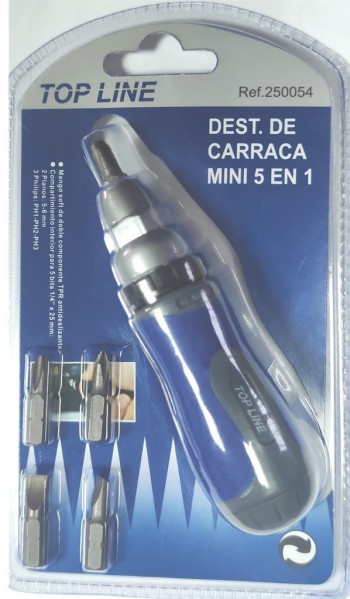 DESTORNILLADOR MINI CARRACA 5 EN 1  250054