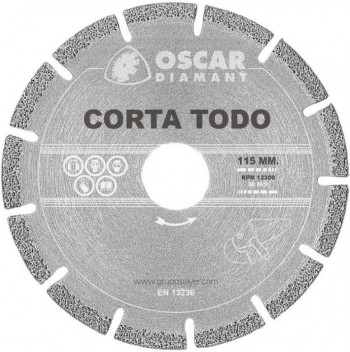 DISCO CORTATODO + 3 disc ABRAS 115 OSCAR
