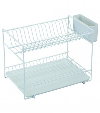ESCURREPLATOS PLASTIFICDO PEQUEÑO BCO SAU. 38,5X25X28,5