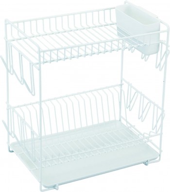 ESCURREPLATOS PLASTIFICADO GRANDE BCO SAU. 43X25X41,5