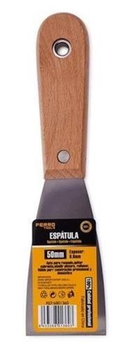 ESPATULA MANGO MADERA CROMADA  50