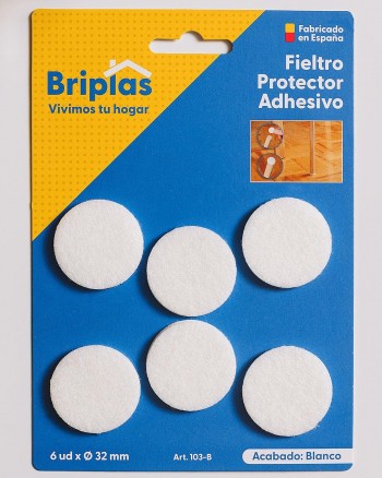 FIELTRO 6 DISCOS BLANCO