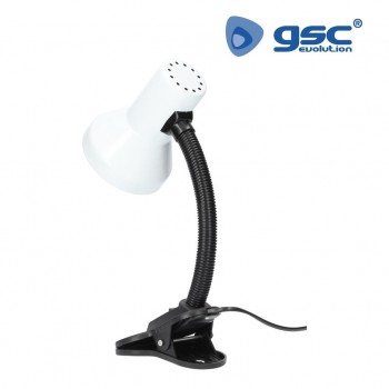 FLEXO LUZ CON PINZA E-27 BLANCO
