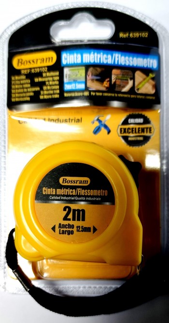 FLEXOMETRO 2 METROS CINTA 13MM. BOSSRAM