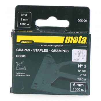 GRAPAS ACERO 530-53    6MM .1000UDES. MOTA