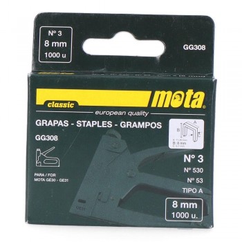 GRAPAS ACERO 530-53    8MM. 1000UDES. MOTA