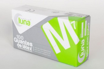 GUANTE LATEX LUNA C/ 8 UNDS.