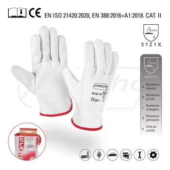GUANTE PIEL FLOR VACUNO T- 9