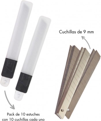 RECAMBIO CUTTER HOJA 9MM. B. DE 2 X10 HOJAS