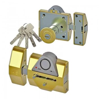 CERROJO LINCE 7930-RSA  ALARMA LATONADO