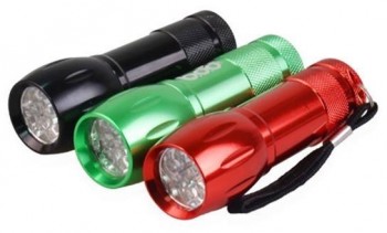 LINTERNA ALUMINIO COLORES SANDA 9 LEDS 5605