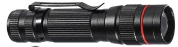 LINTERNA  BOLSILLO NEGRA ZOOM LEDS